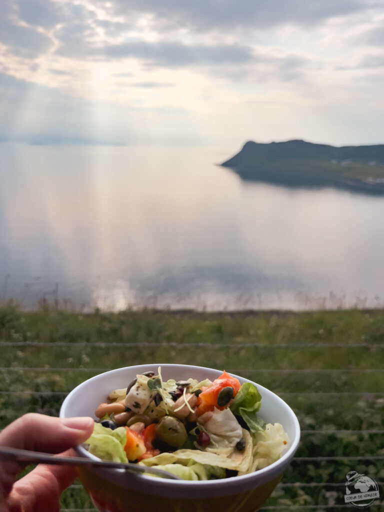 Repas préparé dans notre van